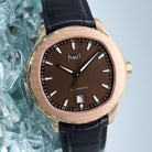 Piaget Polo Date Complete Set Rose Gold Chocolate Dial