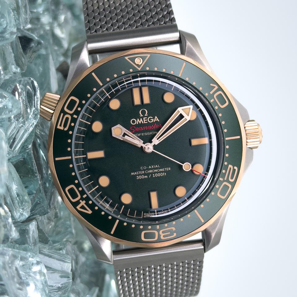 Omega Seamaster Diver 300 M Bronze-Gold Titanium Complete Set