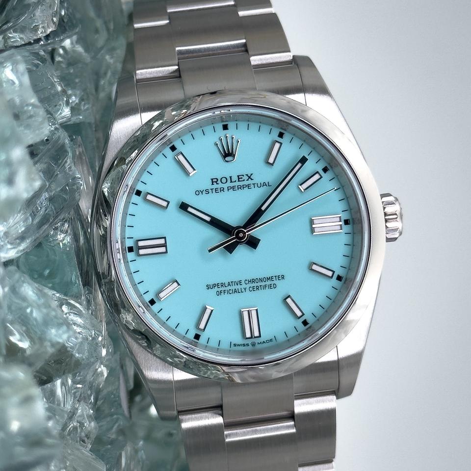 Rolex Oyster Perpetual 36 2025 Tiffany Turquoise Complete Set