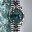 Rolex Datejust 36 Mint Green 2025 Complete Set Fluted Jubilee